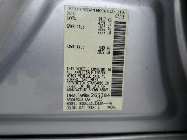 Photo 10 from auction – 2016 NISSAN ALTIMA 2.5 with VIN 1N4AL3AP8GC265384