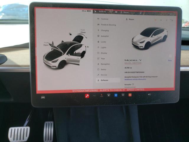 Photo 9 from auction – 2021 TESLA MODEL Y with VIN 5YJYGDEF7MF216082