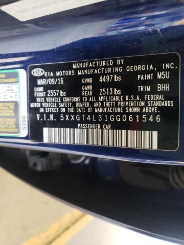 Photo 10 from auction – 2016 KIA OPTIMA LX with VIN 5XXGT4L31GG061546