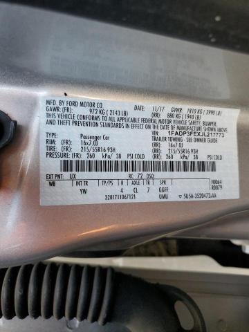 Photo 10 from auction – 2018 FORD FOCUS SE with VIN 1FADP3FEXJL217773