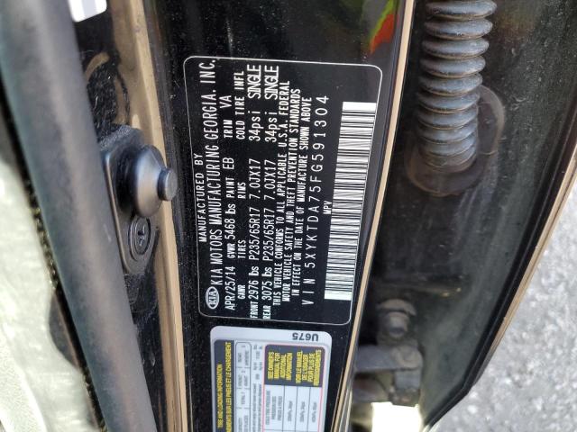 Photo 10 from auction – 2015 KIA SORENTO LX with VIN 5XYKTDA75FG591304