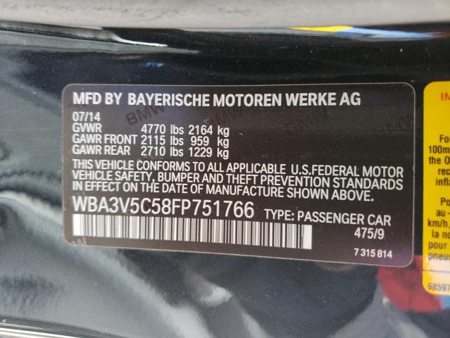 Photo 10 from auction – 2015 BMW 428 I with VIN WBA3V5C58FP751766