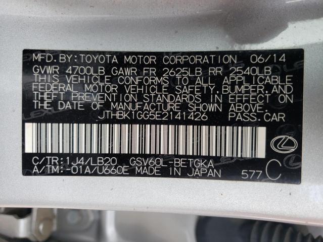 Photo 10 from auction – 2014 LEXUS ES 350 with VIN JTHBK1GG5E2141426