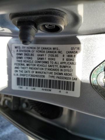 Photo 10 from auction – 2016 HONDA CIVIC EX with VIN 2HGFC1F36GH653206