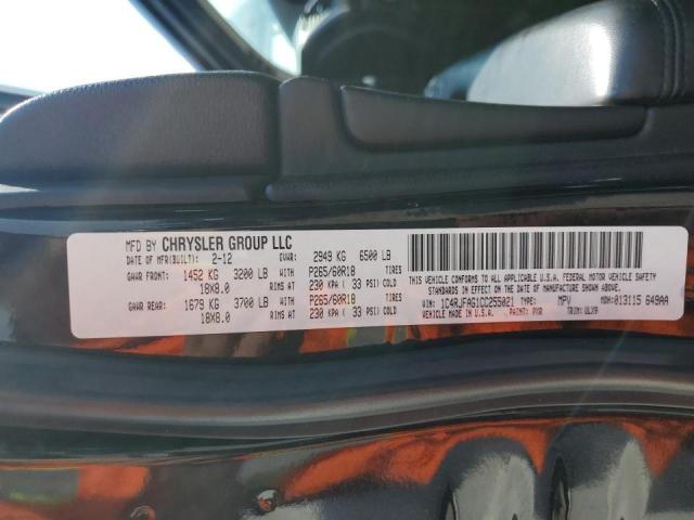 Photo 10 from auction – 2012 JEEP GRAND CHER with VIN 1C4RJFAG1CC255021