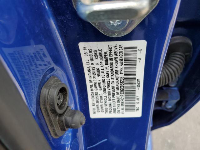Photo 10 from auction – 2016 HONDA CIVIC EX with VIN 19XFC1F3XGE038202