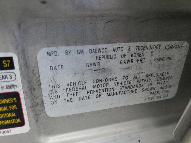Photo 10 from auction – 2005 CHEVROLET AVEO LT with VIN KL1TG52625B319975