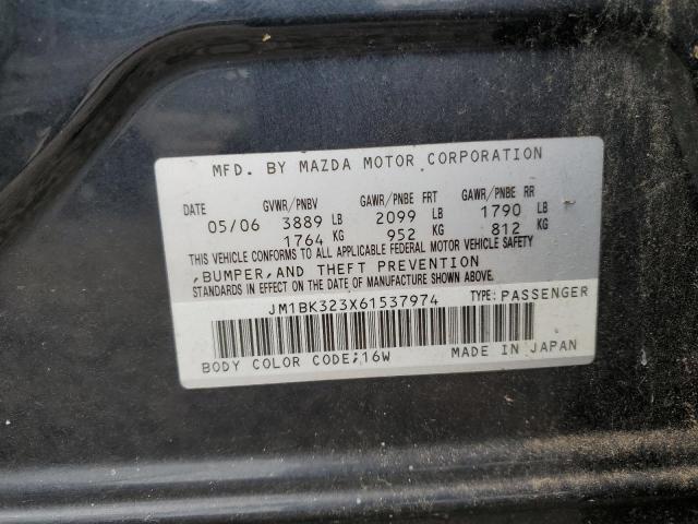 Photo 10 from auction – 2006 MAZDA 3 S with VIN JM1BK323X61537974