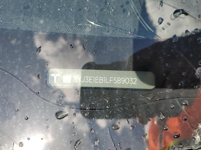 Photo 10 from auction – 2020 TESLA MODEL 3 with VIN 5YJ3E1EB1LF589032