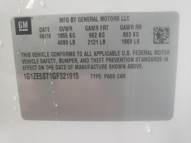 Photo 10 from auction – 2016 CHEVROLET MALIBU LT with VIN 1G1ZE5ST1GF321915
