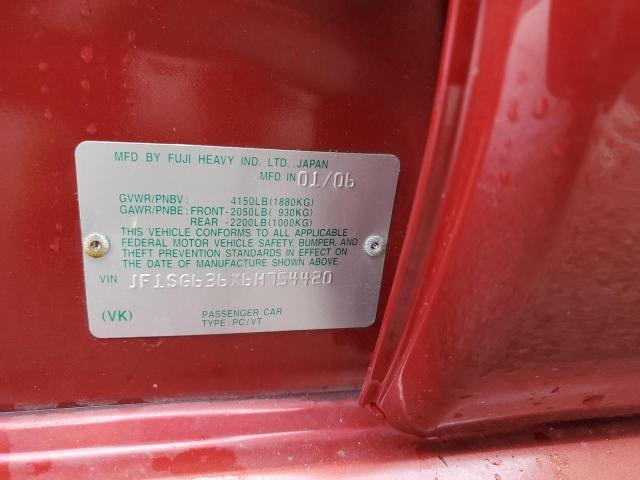 Photo 10 from auction – 2006 SUBARU FORESTER 2 with VIN JF1SG636X6H754420
