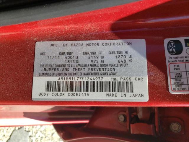 Photo 10 from auction – 2015 MAZDA 3 TOURING with VIN JM1BM1L77F1244937