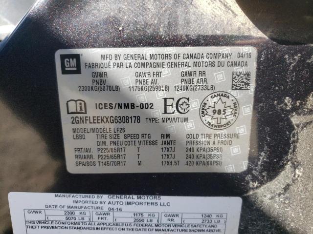 Photo 10 from auction – 2016 CHEVROLET EQUINOX LS with VIN 2GNFLEEKXG6308178