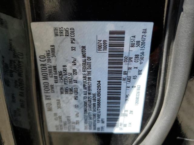 Photo 10 from auction – 2008 FORD EXPLORER L with VIN 1FMEU75888UB02504