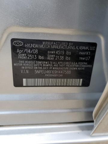 Photo 10 from auction – 2009 HYUNDAI SONATA SE with VIN 5NPEU46F69H447588