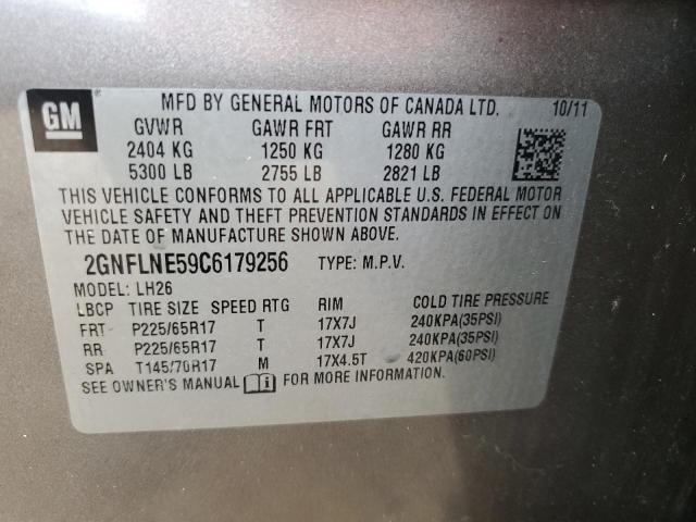 Photo 10 from auction – 2012 CHEVROLET EQUINOX LT with VIN 2GNFLNE59C6179256