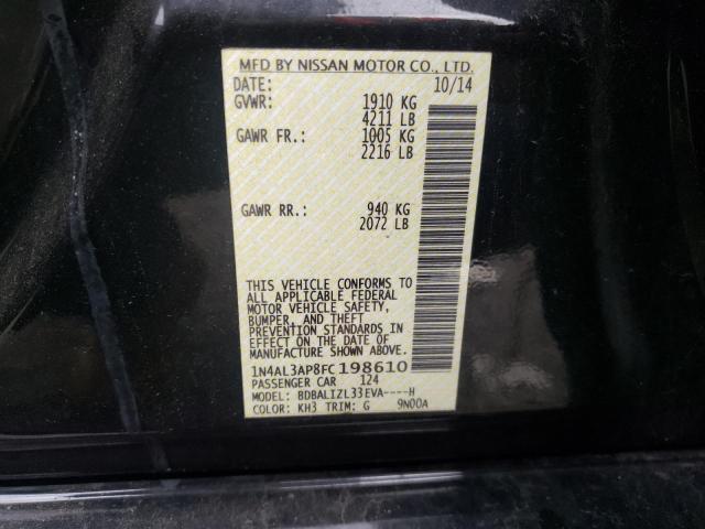 Photo 10 from auction – 2015 NISSAN ALTIMA 2.5 with VIN 1N4AL3AP8FC198610