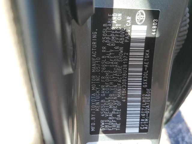 Photo 10 from auction – 2011 TOYOTA AVALON BAS with VIN 4T1BK3DB2BU381972