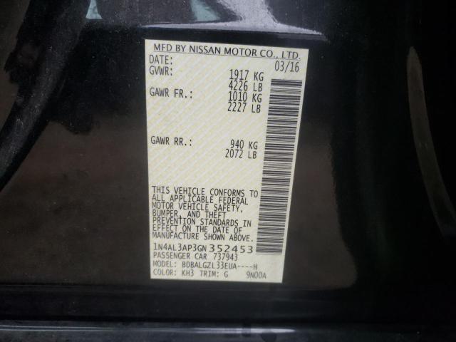 Photo 10 from auction – 2016 NISSAN ALTIMA 2.5 with VIN 1N4AL3AP3GN352453