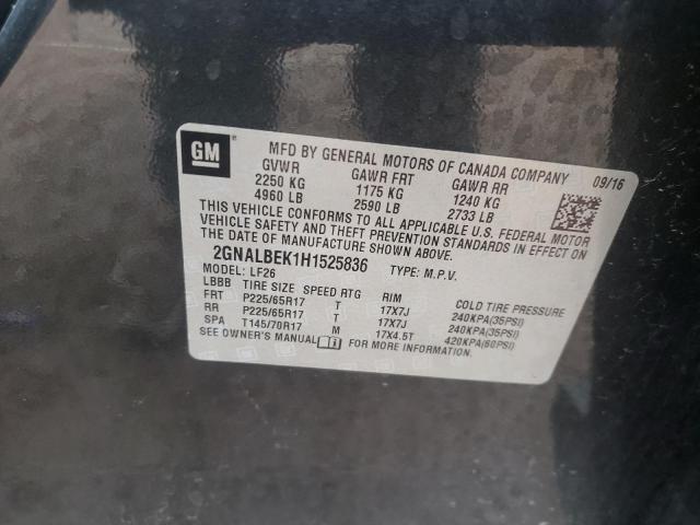 Photo 10 from auction – 2017 CHEVROLET EQUINOX LS with VIN 2GNALBEK1H1525836