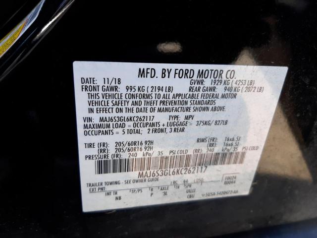 Photo 10 from auction – 2019 FORD ECOSPORT S with VIN MAJ6S3GL6KC262117