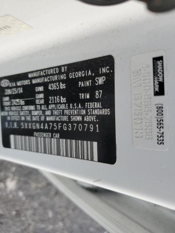 Photo 10 from auction – 2015 KIA OPTIMA EX with VIN 5XXGN4A75FG370791