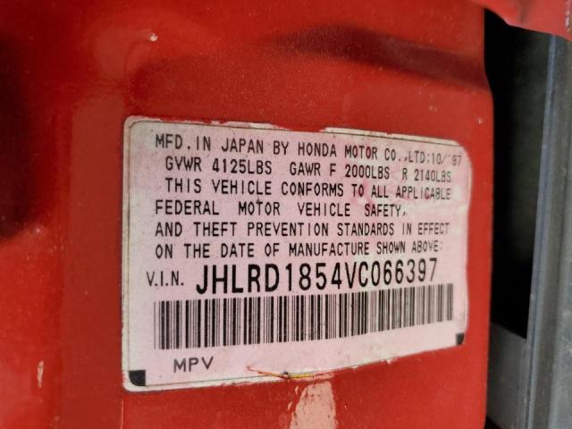 Photo 10 from auction – 1997 HONDA CR-V LX with VIN JHLRD1854VC066397