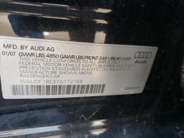 Photo 10 from auction – 2007 AUDI A4 2.0T QU with VIN WAUDF78E37A172159