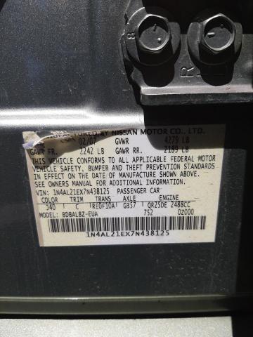 Photo 10 from auction – 2007 NISSAN ALTIMA 2.5 with VIN 1N4AL21EX7N438125