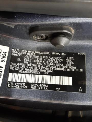 Photo 10 from auction – 2010 TOYOTA SIENNA LE with VIN 5TDJK4CC0AS033753