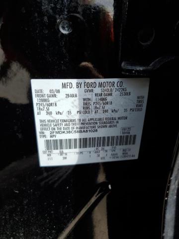 Photo 10 from auction – 2008 FORD EDGE SEL with VIN 2FMDK38C58BA81028