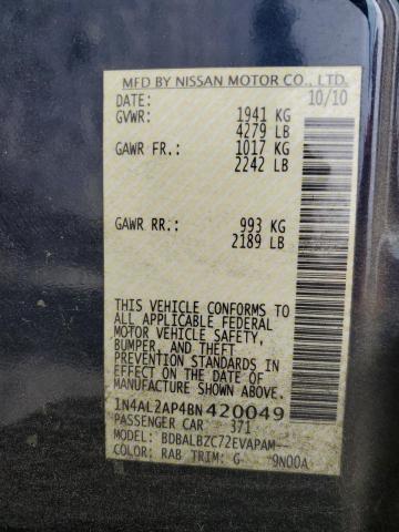 Photo 10 from auction – 2011 NISSAN ALTIMA BAS with VIN 1N4AL2AP4BN420049