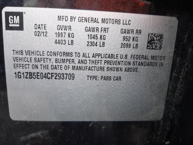 Photo 10 from auction – 2012 CHEVROLET MALIBU LS with VIN 1G1ZB5E04CF293709