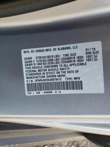 Photo 10 from auction – 2018 HONDA ODYSSEY EX with VIN 5FNRL6H59JB078412