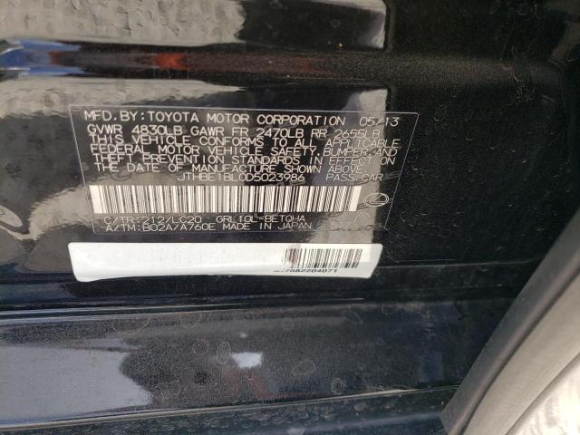 Photo 10 from auction – 2013 LEXUS GS 350 with VIN JTHBE1BL0D5023986