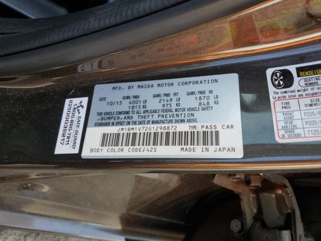 Photo 10 from auction – 2016 MAZDA 3 TOURING with VIN JM1BM1V72G1298872
