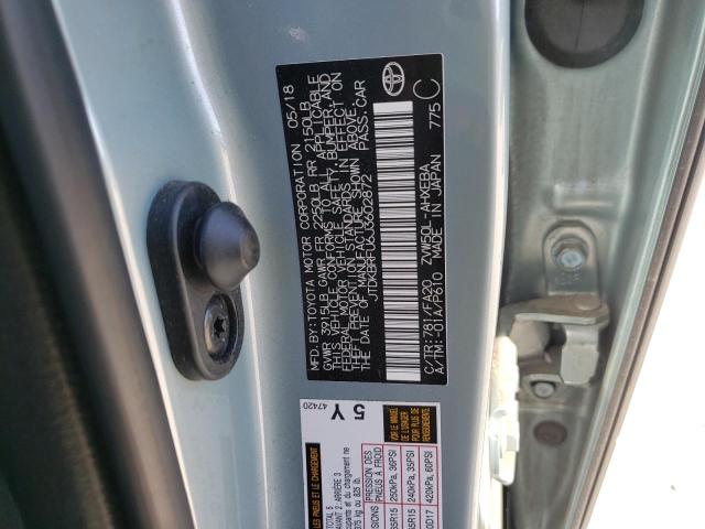 Photo 10 from auction – 2018 TOYOTA PRIUS with VIN JTDKBRFU6J3602872