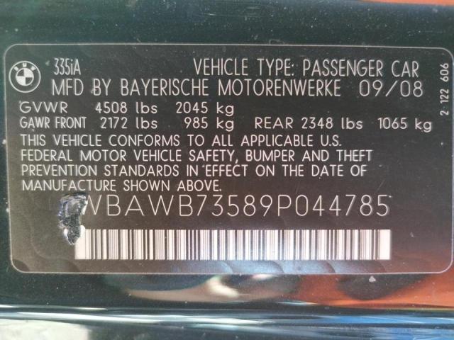 Photo 10 from auction – 2009 BMW 335 I with VIN WBAWB73589P044785