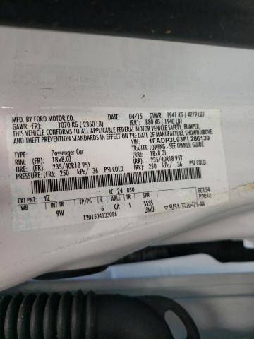 Photo 10 from auction – 2015 FORD FOCUS ST with VIN 1FADP3L93FL286139