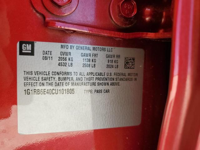 Photo 10 from auction – 2012 CHEVROLET VOLT with VIN 1G1RB6E40CU101805