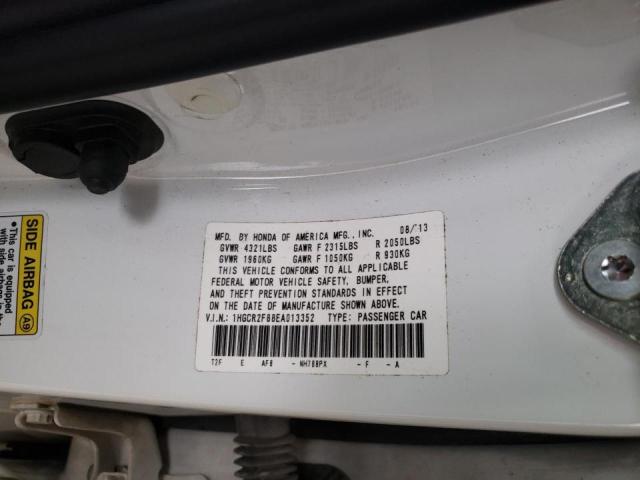 Photo 10 from auction – 2014 HONDA ACCORD EXL with VIN 1HGCR2F88EA013352