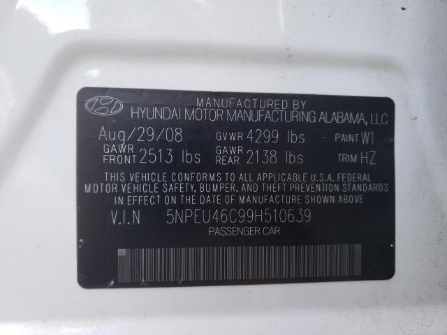 Photo 10 from auction – 2009 HYUNDAI SONATA SE with VIN 5NPEU46C99H510639
