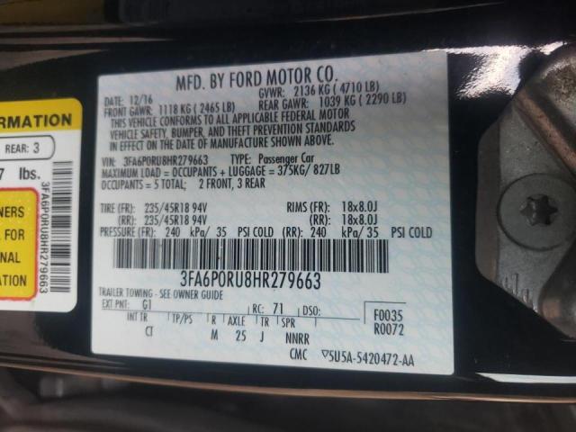 Photo 10 from auction – 2017 FORD FUSION TIT with VIN 3FA6P0RU8HR279663