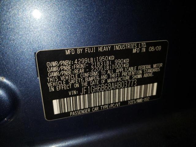 Photo 10 from auction – 2010 SUBARU IMPREZA 2. with VIN JF1GH6B68AH803773