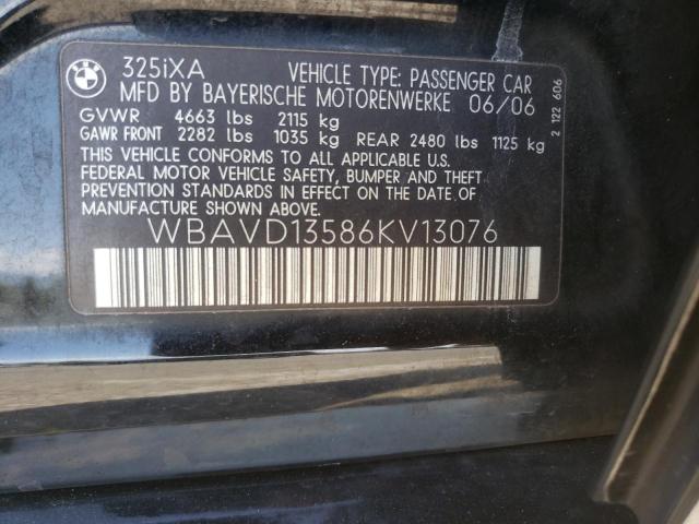 Photo 10 from auction – 2006 BMW 325 XI with VIN WBAVD13586KV13076
