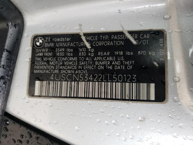 Photo 10 from auction – 2002 BMW Z3 3.0 with VIN 4USCN53422LL50123