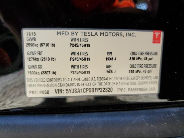 Photo 10 from auction – 2013 TESLA MODEL S with VIN 5YJSA1CP5DFP22320