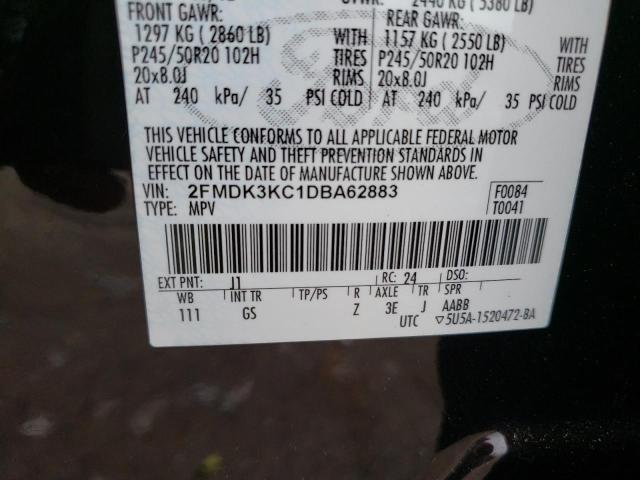 Photo 10 from auction – 2013 FORD EDGE LIMIT with VIN 2FMDK3KC1DBA62883