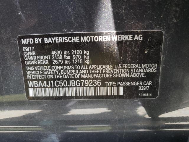 Photo 10 from auction – 2018 BMW 430I GRAN with VIN WBA4J1C50JBG79236