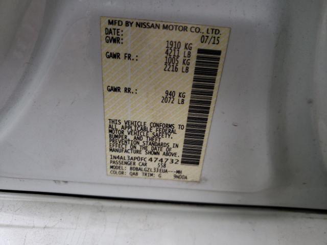 Zdjęcie 10 z aukcji – 2015 NISSAN ALTIMA z VIN 1N4AL3AP0FC474732
